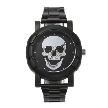 Νέο διασυνοριακό ρολόι υψηλής ποιότητας skull black series ανδρικό ρολόι ατσάλινο λουράκι