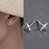 Punk Small Cross Stud σκουλαρίκια για εφήβους Ear Piercing Star σκουλαρίκια Γυναικεία Ανδρικά Pierced Ασυνήθιστα Σκουλαρίκια Party Κοσμήματα