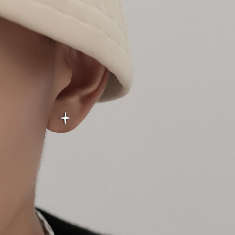 Punk Small Cross Stud σκουλαρίκια για εφήβους Ear Piercing Star σκουλαρίκια Γυναικεία Ανδρικά Pierced Ασυνήθιστα Σκουλαρίκια Party Κοσμήματα