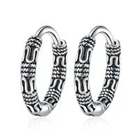 Cercei vintage punk cu craniu negru pentru bărbați și femei Cercei hipoalergenici pentru motocicliști Hip Hop Rap Rock Accesorii pentru bijuterii