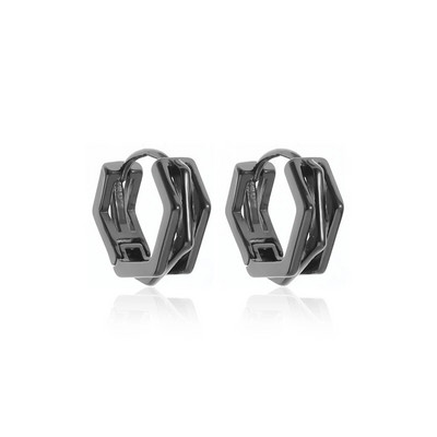 Cercei vintage punk cu craniu negru pentru bărbați și femei Cercei hipoalergenici pentru motocicliști Hip Hop Rap Rock Accesorii pentru bijuterii