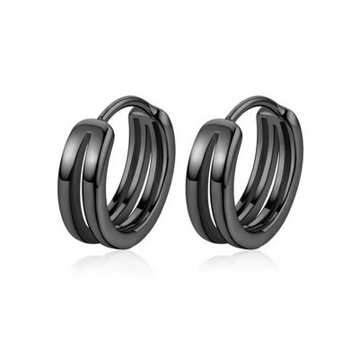 Cercei vintage punk cu craniu negru pentru bărbați și femei Cercei hipoalergenici pentru motocicliști Hip Hop Rap Rock Accesorii pentru bijuterii