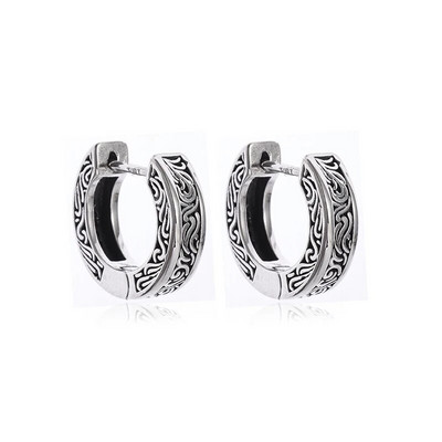 Cercei vintage punk cu craniu negru pentru bărbați și femei Cercei hipoalergenici pentru motocicliști Hip Hop Rap Rock Accesorii pentru bijuterii