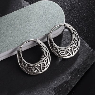 Cercei vintage punk cu craniu negru pentru bărbați și femei Cercei hipoalergenici pentru motocicliști Hip Hop Rap Rock Accesorii pentru bijuterii