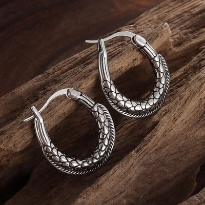 Cercei vintage punk cu craniu negru pentru bărbați și femei Cercei hipoalergenici pentru motocicliști Hip Hop Rap Rock Accesorii pentru bijuterii
