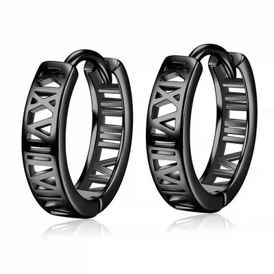 Cercei vintage punk cu craniu negru pentru bărbați și femei Cercei hipoalergenici pentru motocicliști Hip Hop Rap Rock Accesorii pentru bijuterii