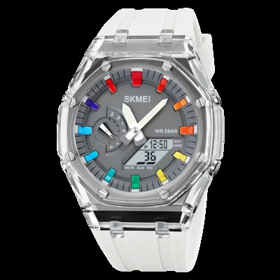 SKMEI veekindel meeste käekell Pöördloendus stopper LED valgusega elektrooniline liikumine käekell 5 äratuskell 2 korda digitaalsed kellad 2100