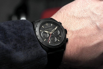 Ανδρικό ρολόι χαλαζία μάρκας πολυτελείας Tu-dor Πολυλειτουργικός χρονογράφος σειράς Casual Black Shield Επαγγελματικό στυλ