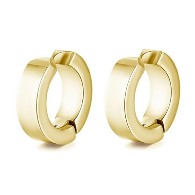 1 paar Moodsad geomeetrilised rõngaskõrvarõngad meeste roostevabast terasest hõbe/kuld/must värvid Meeste kõrvarõngad ehted augustamine kõrvaklahv