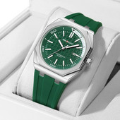 AOCASDIY luksuslik meeste kvarts-sportlik meeste käekell vabaaja veekindel mood, klassikaline silikoonrihm, kuupäevaekraan, meeste kell Relogi