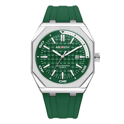 AOCASDIY luksuslik meeste kvarts-sportlik meeste käekell vabaaja veekindel mood, klassikaline silikoonrihm, kuupäevaekraan, meeste kell Relogi