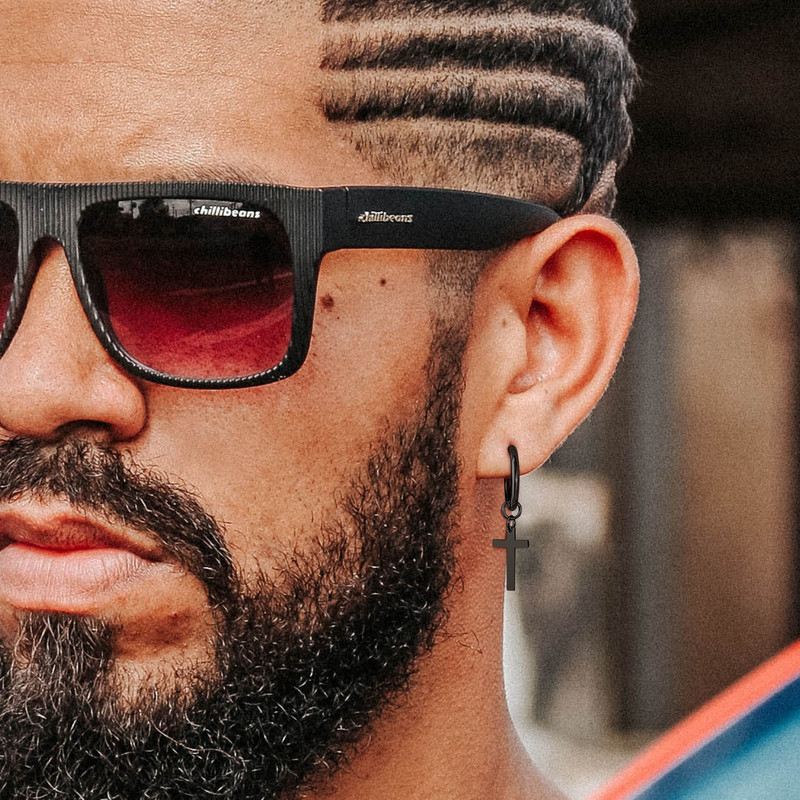 Σκουλαρίκια Vnox 1 τεμαχίου Punk Cross Clip για άνδρες Γυναικεία, Αντιαλλεργικό αξεσουάρ ακουστικών από ανοξείδωτο ατσάλι, Σκουλαρίκι Hiphop Hoop Circle