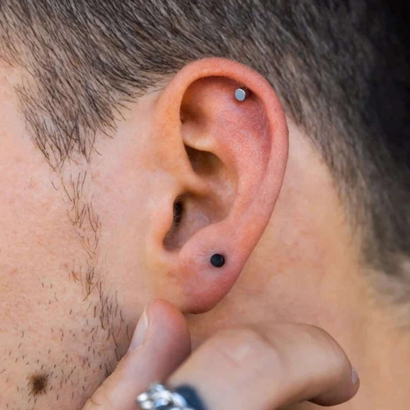 Klasikiniai kvadratiniai auskarai vyriški nerūdijančio plieno vyriški moteriški auskarai papuošalai 1 pora