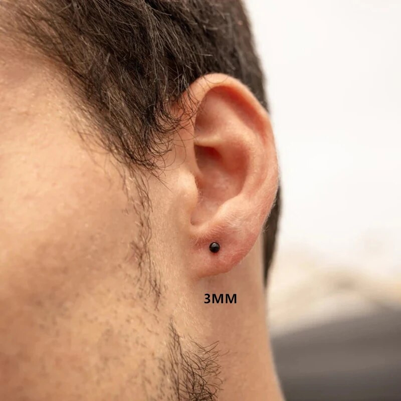 Klasikiniai kvadratiniai auskarai vyriški nerūdijančio plieno vyriški moteriški auskarai papuošalai 1 pora