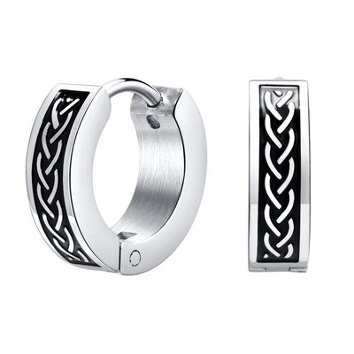 Rock Punk Celtic Knot kõrvarõngad meestele, veekindel roostevabast terasest rõngas Huggie Ear kingitused talle ehted, brincos masculinos