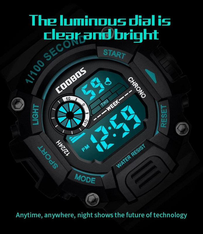 Meeste LED-digitaalkellad Helendavad Mood Sport Veekindlad Kellad Uued 2023 meeste kohtingule mõeldud sõjaväekell Relogio Masculino