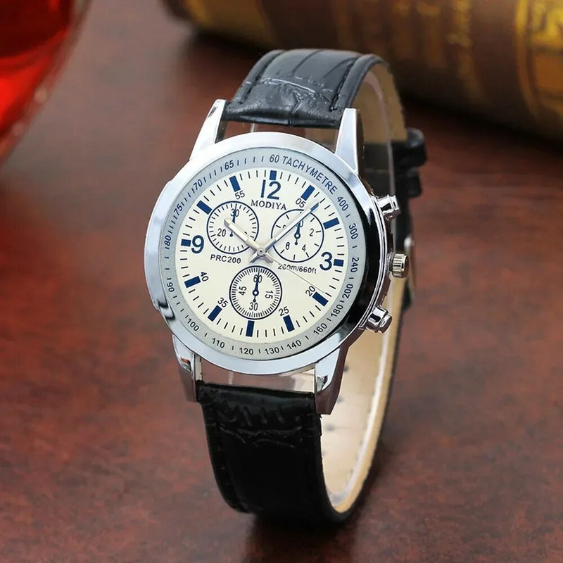 Luksuslik meeste käekell Kvartsist rihm Hour Wrist Sport Analoog Kellad Meeste vabaaja käekell Nahast Mood Nahast Kvartsist käekellad