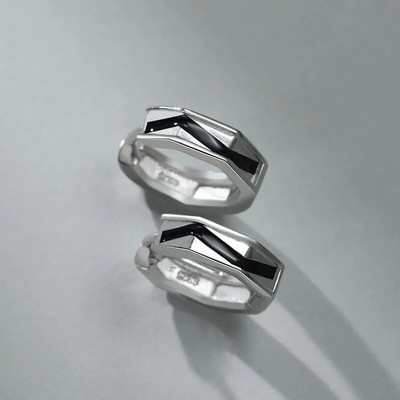 Minimalistlikud hõbetatud ketiga kõrvarõngad naistele, meestele, teismelistele, punk, väikese rõngaga meeste kõrvarõngaste trend 2023 ehted ja aksessuaarid