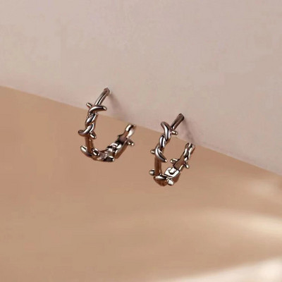 Minimalistlikud hõbetatud ketiga kõrvarõngad naistele, meestele, teismelistele, punk, väikese rõngaga meeste kõrvarõngaste trend 2023 ehted ja aksessuaarid