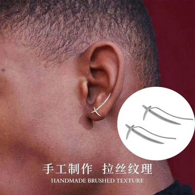 Μόδα ασημί γράμματα κούφιο καρφωτά σκουλαρίκια Κατάλληλα για γυναίκες Punk statement σκουλαρίκια Γυναικεία Hip Hop Party Κοσμήματα Δώρα