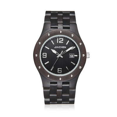 Luksusbrändi veekindel puidust käekell Meeste kvartskellad puidust rihmaga kalender Analoog Elegantsed meessoost käekellad relogio Uus 2023