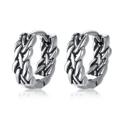 Vnox Retro Dragon Head Huggie, vanaaegsed roostevabast terasest meeste kõrvarõngad, lahedad traditsioonilised Hiina Lucky Almut Boy ehted