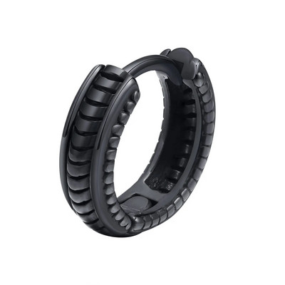 Vnox Retro Dragon Head Huggie, vanaaegsed roostevabast terasest meeste kõrvarõngad, lahedad traditsioonilised Hiina Lucky Almut Boy ehted