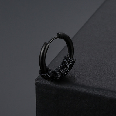 Cercei din oțel inoxidabil cu model de dragon tibetan de epocă, punk, geometric, perforat, bijuterii pentru ureche, cadouri de petrecere pentru femei bărbați