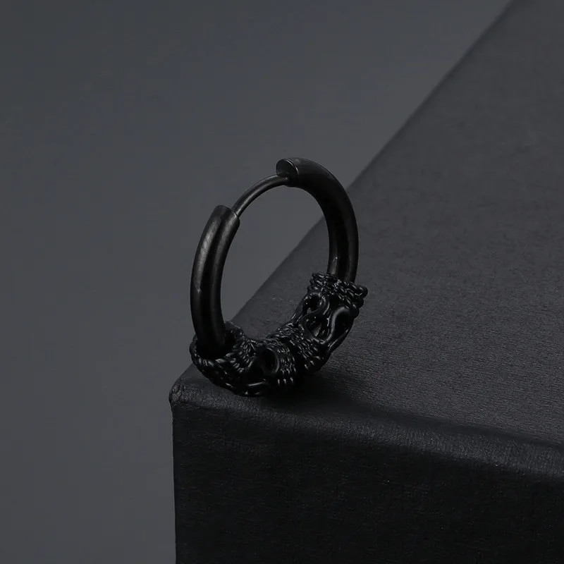 Vintažinio Tibeto drakono rašto nerūdijančio plieno auskarai pankiški geometriniai auskarai, papuošalai vakarėliui moterims, vyrams