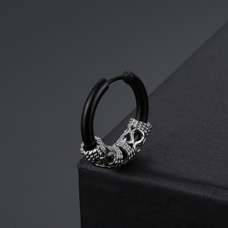 Vintažinio Tibeto drakono rašto nerūdijančio plieno auskarai pankiški geometriniai auskarai, papuošalai vakarėliui moterims, vyrams
