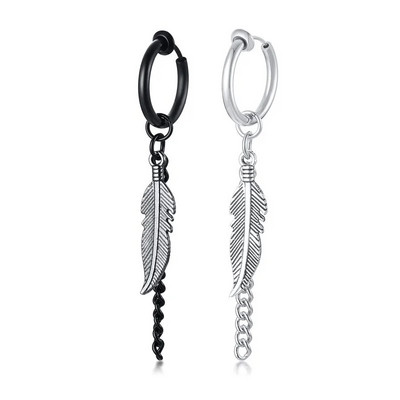Vnoxi 1-osalised/paar-sulgedega rippuvad rippuvad kõrvarõngad naistele meeste ehted, roostevabast terasest lülikett Drop Punk kõrvaklambri tarvik