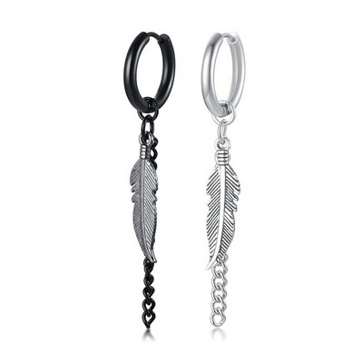 Vnoxi 1-osalised/paar-sulgedega rippuvad rippuvad kõrvarõngad naistele meeste ehted, roostevabast terasest lülikett Drop Punk kõrvaklambri tarvik