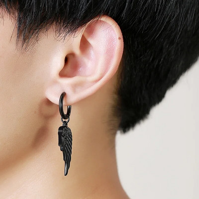 Vnoxi 1-osalised/paar-sulgedega rippuvad rippuvad kõrvarõngad naistele meeste ehted, roostevabast terasest lülikett Drop Punk kõrvaklambri tarvik