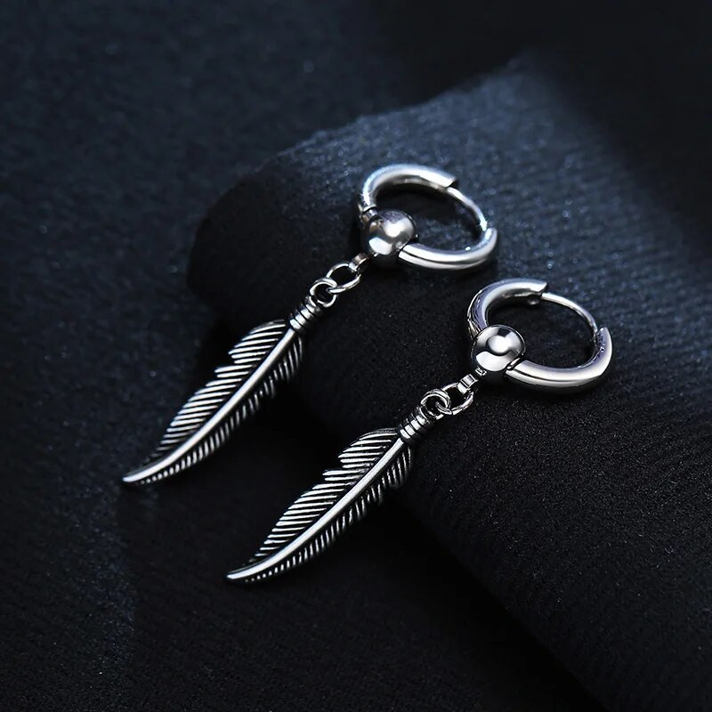 Vnoxi 1-osalised/paar-sulgedega rippuvad rippuvad kõrvarõngad naistele meeste ehted, roostevabast terasest lülikett Drop Punk kõrvaklambri tarvik