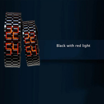 Ευρωπαϊκά και αμερικανικά ανδρικά ρολόγια Lava LED αξεσουάρ μόδας χωρίς πρόσωπο Βραχιόλι Ζευγάρι Ρολόι Ρολόι χειρός από χάλυβα