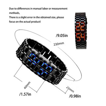 Европейски и американски мъжки часовник Lava LED безличен моден аксесоар Гривна Часовник за двойка Ръчен часовник Стоманена верижка