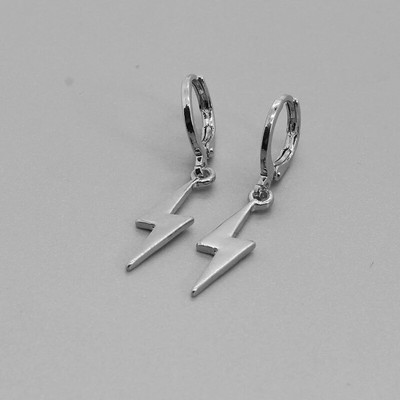 1paar punk-minimalistlikud välkkiiruga väikesed kõrvarõngad naistele meestele Vintage armsad hiphopi lahedad geomeetrilised ripatsidega kõrvaehted