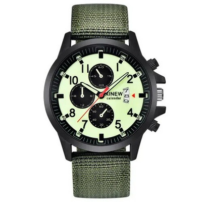 Ανδρικά ρολόγια XINEW Luminous Hands Nylon Band Ανδρικά ρολόγια Quartz Military Sport Ρολόγια Relojes Para Hombre Erkek Analog Kol Saati