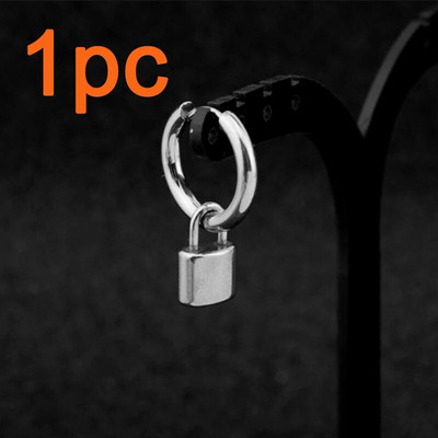 Rinhoo 1PC πανκ σκουλαρίκια από ανοξείδωτο ατσάλι Ανδρικά Γυναικεία Γοτθικός Σταυρός αστραπή Pearl Geometry Ear Ring Pop Hip Hop Piercing Κοσμήματα