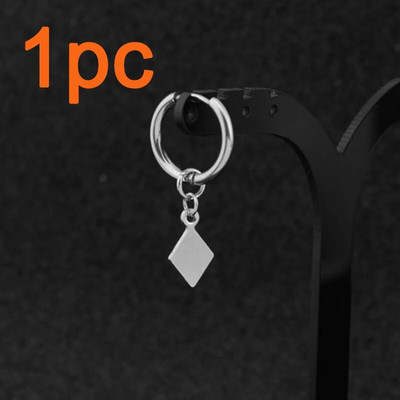 Rinhoo 1PC πανκ σκουλαρίκια από ανοξείδωτο ατσάλι Ανδρικά Γυναικεία Γοτθικός Σταυρός αστραπή Pearl Geometry Ear Ring Pop Hip Hop Piercing Κοσμήματα