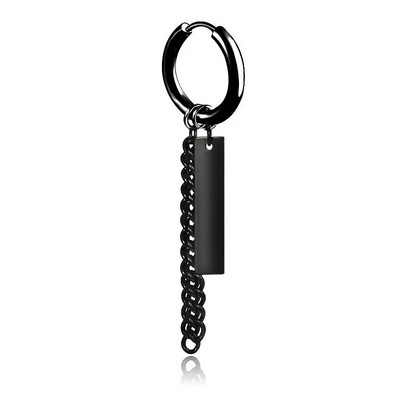 „Rinhoo“ 1vnt „Punk Cross Stars“ pakabukas, juodas, nerūdijančio titano plieno, auskarai su smeigtukais, moteriški, vyriški, gotikiniai gatvės popso hiphopo ausų papuošalai