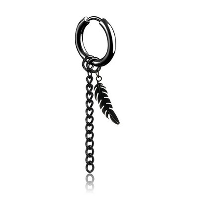 „Rinhoo“ 1vnt „Punk Cross Stars“ pakabukas, juodas, nerūdijančio titano plieno, auskarai su smeigtukais, moteriški, vyriški, gotikiniai gatvės popso hiphopo ausų papuošalai