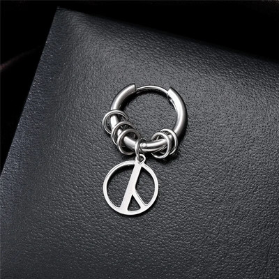 Roostevabast terasest õõnsad ümmargused ükssarvikud liblikarõngaga kõrvarõngad meestele naistele punk, lihtsad lehed päikesekuu lõputud ümmargused kõrvarõngad