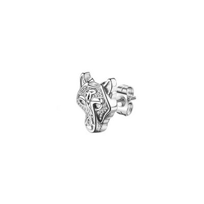 Gooti stiilis punk Wolf Head Stud kõrvarõngad meestele, naistele, hiphop Cool Fox Animals Ear Stud peoehted W528