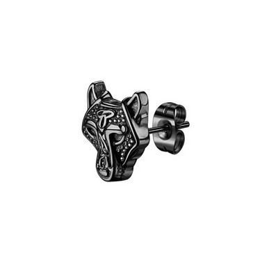 Gooti stiilis punk Wolf Head Stud kõrvarõngad meestele, naistele, hiphop Cool Fox Animals Ear Stud peoehted W528