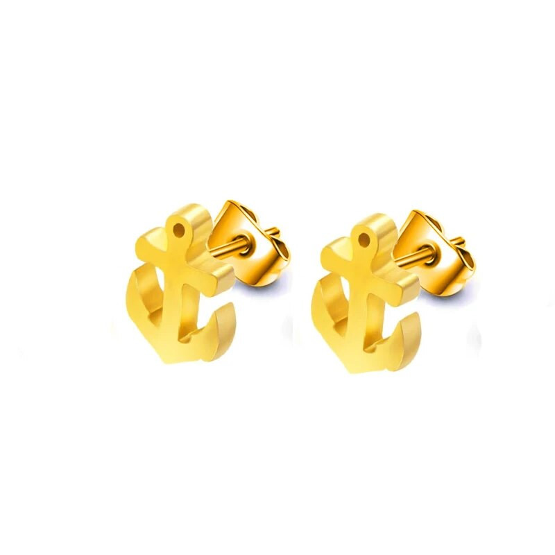 Nerūdijančio plieno gyvatės šikšnosparniai Inkariniai auskarai moterims Vyriški pankiški gyvūnai Mini maži auskarų vėrimas auskarai papuošalai