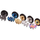 2 vnt./pora nerūdijančio plieno madingi moteriški pankroko auskarai unisex auskarai, auskarai, madingi papuošalai, dovanos, 5 spalvos