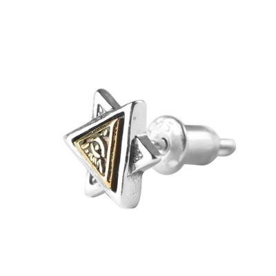 1 vnt Panko vario trikampiai Evil Eye Stud Auskarai Vyrams Moterų Vintažiniai Gothic Geometric Lucky Turkish Eye Ear Stud Jewelry W151