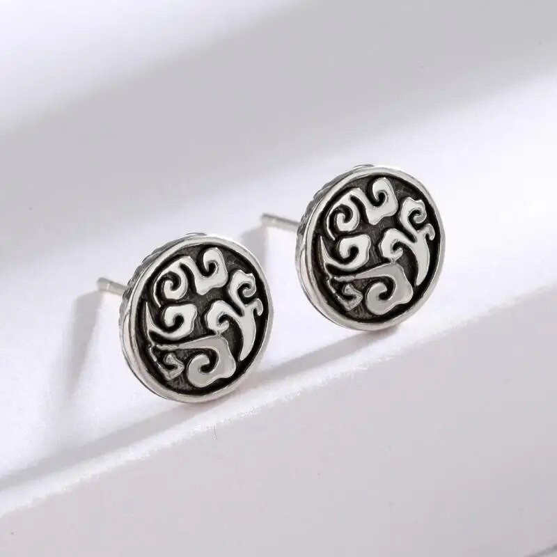 Ρετρό απλά επάργυρα Lucky Cloud Σκουλαρίκια Ανδρικά και Γυναικεία Hip Hop Cool σκουλαρίκια Street Ευέλικτο κόσμημα