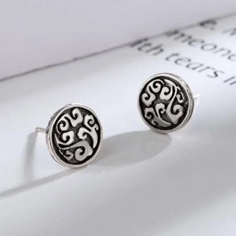 Ρετρό απλά επάργυρα Lucky Cloud Σκουλαρίκια Ανδρικά και Γυναικεία Hip Hop Cool σκουλαρίκια Street Ευέλικτο κόσμημα